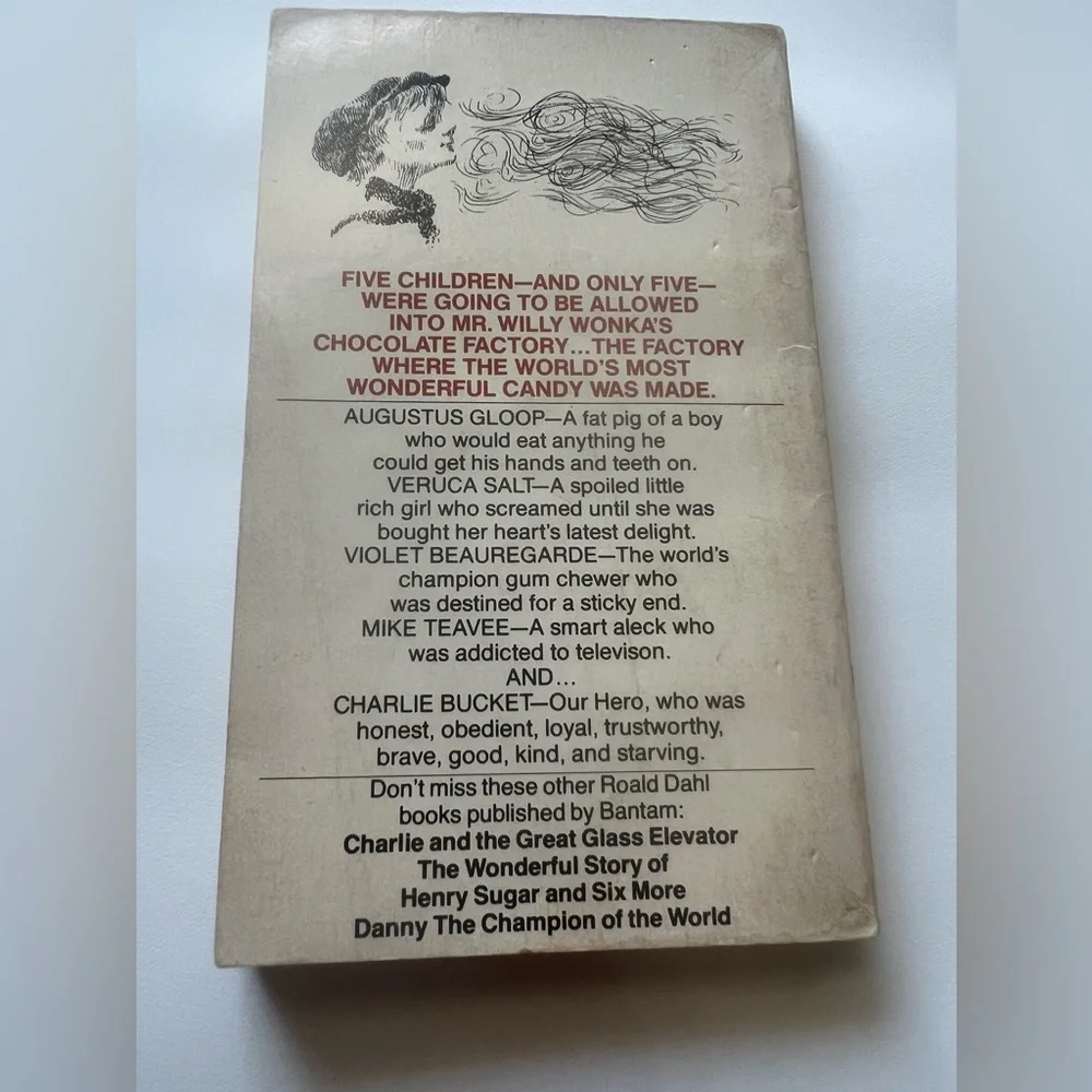 Vintage 1970s Troll paperback edition of Charlie and the Chocolate Factory